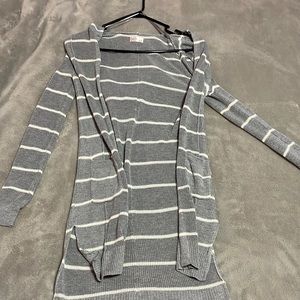 gray cardigan hoodie